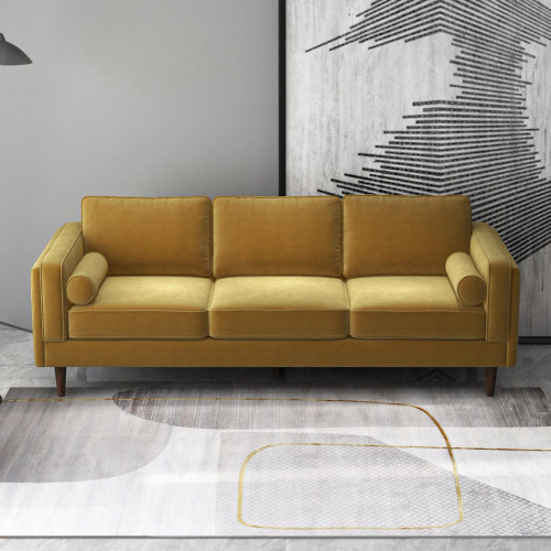 Fordham Sofa - Gold Velvet  | KM Home Furniture and Mattress Store | Houston TX | Best Furniture stores in Houston