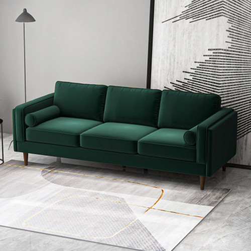 Fordham Sofa - Dark Green Velvet | KM Home Furniture and Mattress Store | Houston TX | Best Furniture stores in Houston