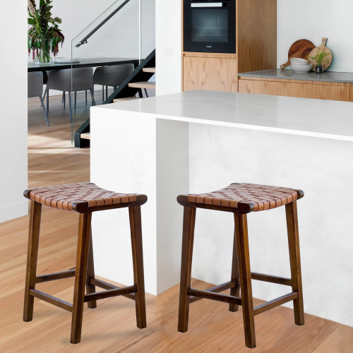 Andaman Bar Stool - Tan Leather | KM Home Furniture and Mattress Store | Houston TX | Best Furniture stores in Houston