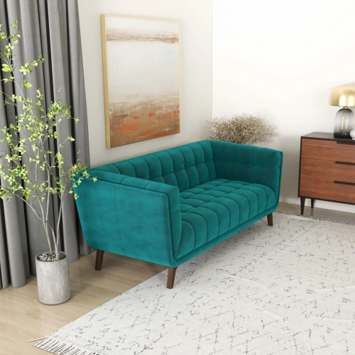 Kano Sofa 78" - Teal Velvet  | KM Home Furniture and Mattress Store | Houston TX | Best Furniture stores in Houston