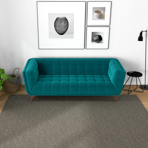 Kano Sofa  86" - Teal Velvet  | KM Home Furniture and Mattress Store | Houston TX | Best Furniture stores in Houston