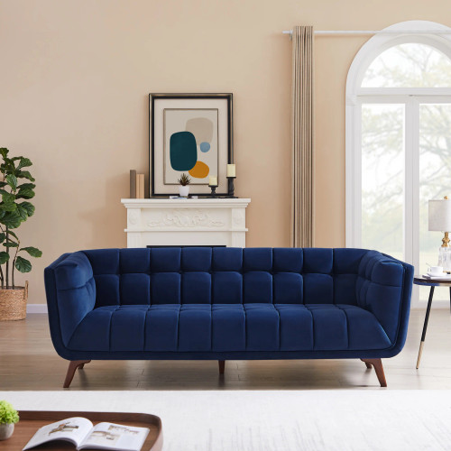 Kano Large Navy Blue Velvet Sofa  | KM Home Furniture and Mattress Store | Houston TX | Best Furniture stores in Houston