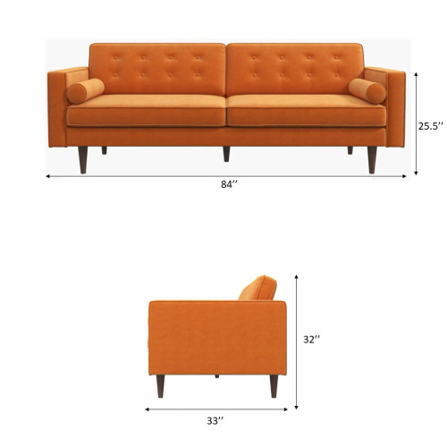 Kirby Sofa (Burnt Orange) | KM Home Furniture and Mattress Store | Houston TX | Best Furniture stores in Houston