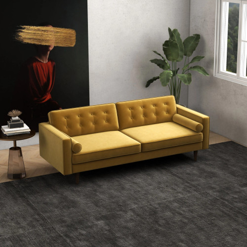 Kirby Sofa - Gold Velvet | KM Home Furniture and Mattress Store | Houston Furniture TX | Best Furniture stores in Houston