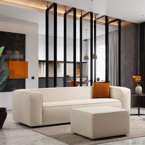 Barcelona Sofa - Cream | KM Home Furniture and Mattress Store | Houston TX | Best Furniture stores in Houston