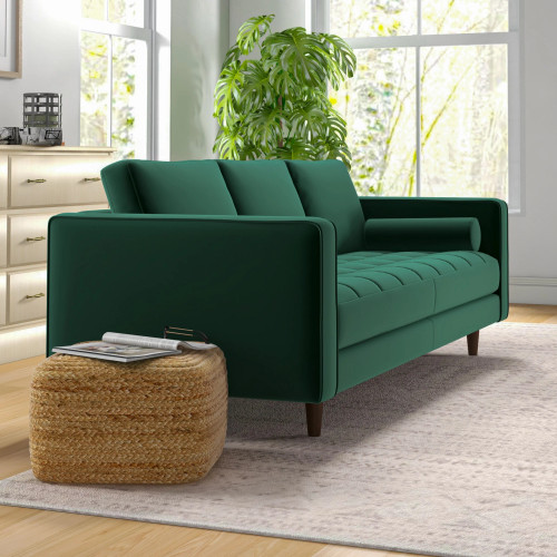 Tessa Sofa -Green Velvet Couch | KM Home Furniture and Mattress Store | Houston TX | Best Furniture stores in Houston