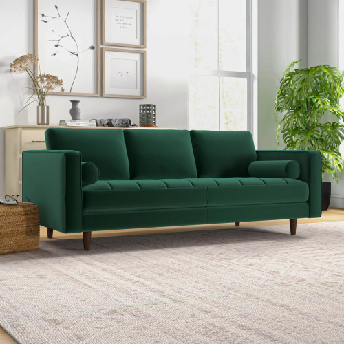 Tessa Sofa -Green Velvet Couch | KM Home Furniture and Mattress Store | Houston TX | Best Furniture stores in Houston