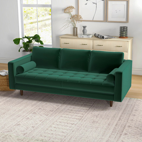 Tessa Sofa -Green Velvet Couch | KM Home Furniture and Mattress Store | Houston TX | Best Furniture stores in Houston