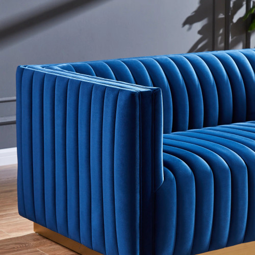 Atlanta Sofa - Blue Velvet | KM Home Furniture and Mattress Store | Houston TX | Best Furniture stores in Houston