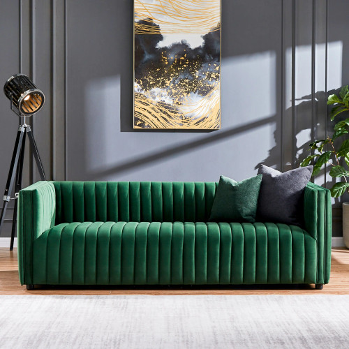 Sierra Sofa - Green Velvet | KM Home Furniture and Mattress Store | Houston TX | Best Furniture stores in Houston