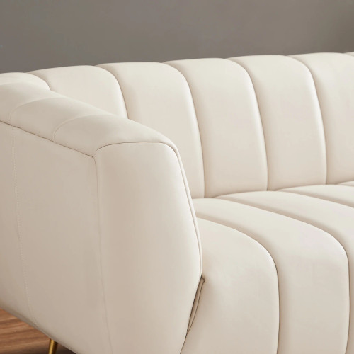 Clodine Sofa - Beige Leather | KM Home Furniture and Mattress Store | Houston TX | Best Furniture stores in Houston