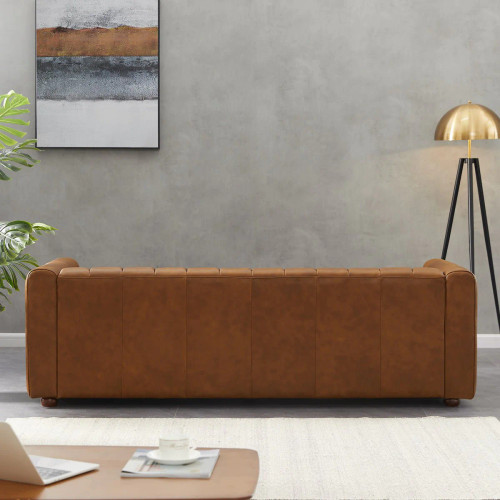 Clara Sofa - Cognac Leather Couch | KM Home Furniture and Mattress Store | Houston TX | Best Furniture stores in Houston