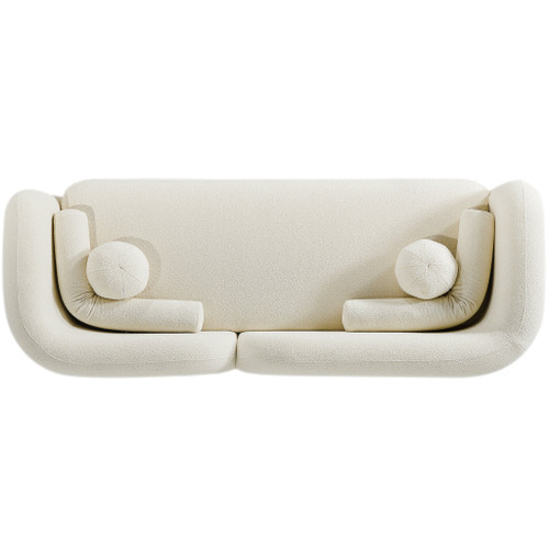 Bodrum Sofa - Ivory Boucle Couch | KM Home Furniture and Mattress Store | Houston TX | Best Furniture stores in Houston