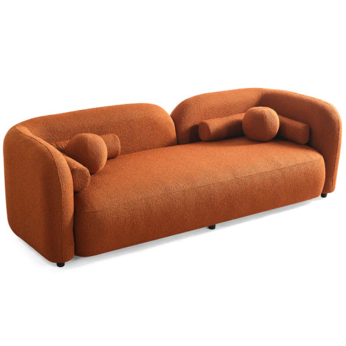 Bodrum Sofa - Burnt Orange Boucle | KM Home Furniture and Mattress Store | Houston TX | Best Furniture stores in Houston