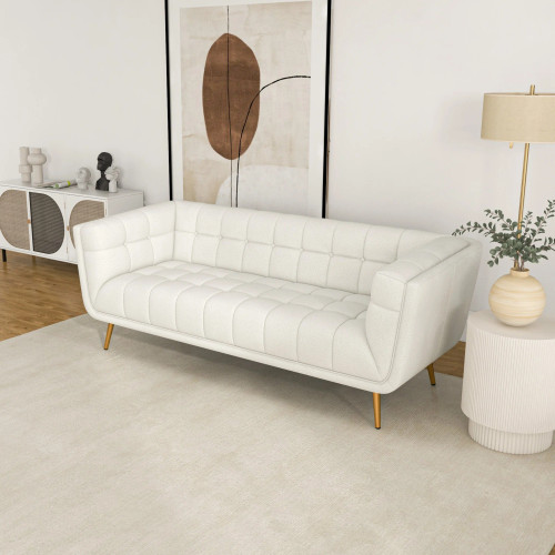 Kano Sofa Large - Beige Boucle  Metal Feet | KM Home Furniture and Mattress Store |  TX | Best Furniture stores in Houston