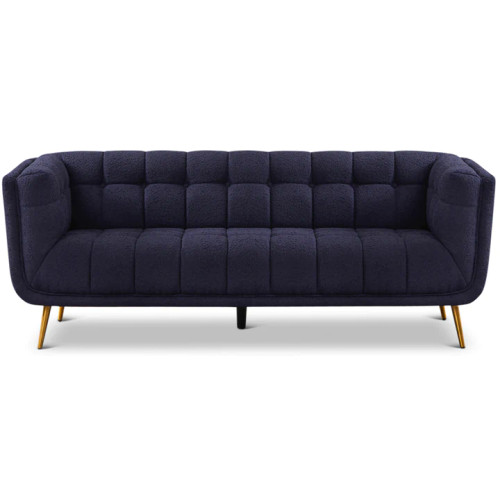 Kano Sofa Large-Dark Blue Boucle Metal Feet | KM Home Furniture and Mattress Store | TX | Best Furniture stores in Houston