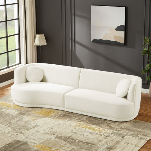 Paris Sofa - White Boucle  | KM Home Furniture and Mattress Store | Houston TX | Best Furniture stores in Houston