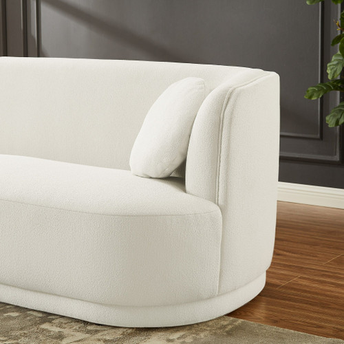 Paris Sofa - White Boucle  | KM Home Furniture and Mattress Store | Houston TX | Best Furniture stores in Houston