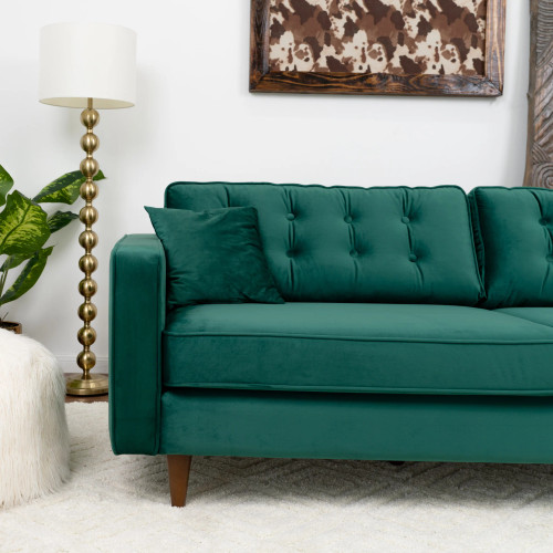 Oregon sofa - Green Velvet  | KM Home Furniture and Mattress Store | Houston TX | Best Furniture stores in Houston