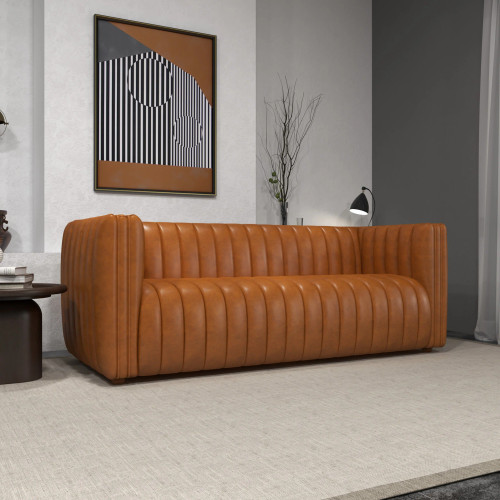 Rosslyn Sofa - Cognac Leather | KM Home Furniture and Mattress Store | Houston TX | Best Furniture stores in Houston