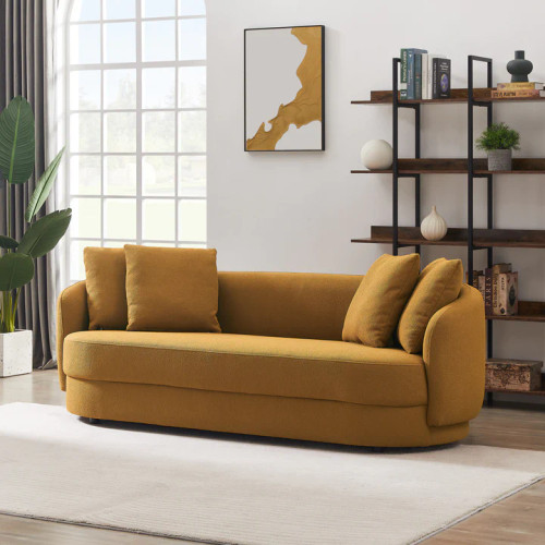 Perth Sofa (Gold Boucle) | KM Home Furniture and Mattress Store | Houston TX | Best Furniture stores in Houston