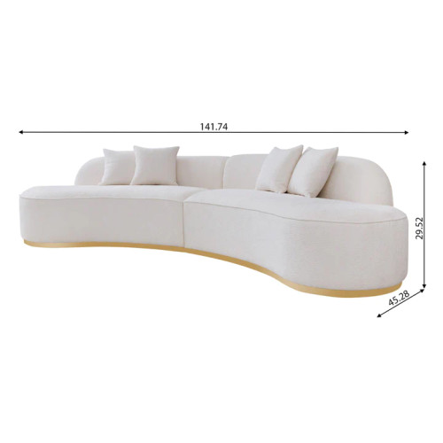 Otto Sofa Ivory Boucle Curvy Large Couch | KM Home Furniture and Mattress Store | Best Furniture stores in Houston