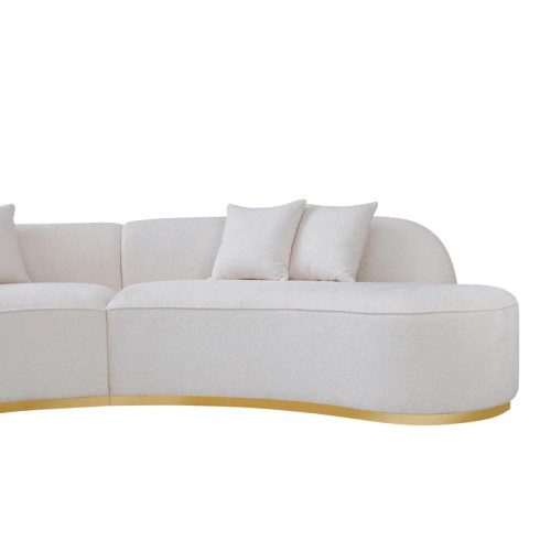 Otto Sofa Ivory Boucle Curvy Large Couch | KM Home Furniture and Mattress Store | Best Furniture stores in Houston