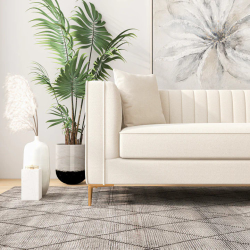 Kendra Sofa - Beige Boucle | KM Home Furniture and Mattress Store | Houston TX | Best Furniture stores in Houston