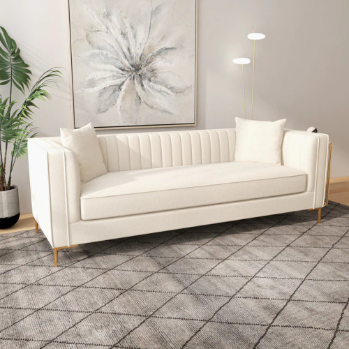 Kendra Sofa - Beige Boucle | KM Home Furniture and Mattress Store | Houston TX | Best Furniture stores in Houston