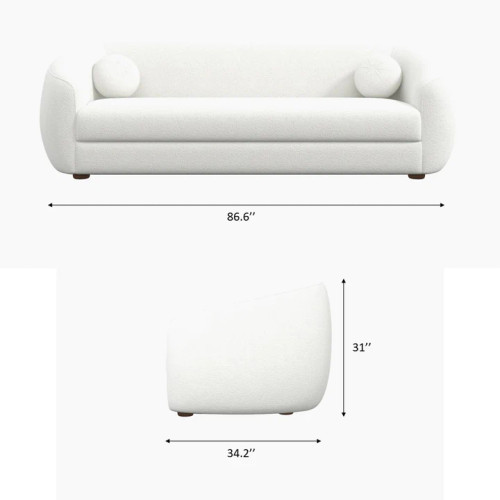 Norma Sofa (Cream Boucle) Couch | KM Home Furniture and Mattress Store | Houston TX | Best Furniture stores in Houston