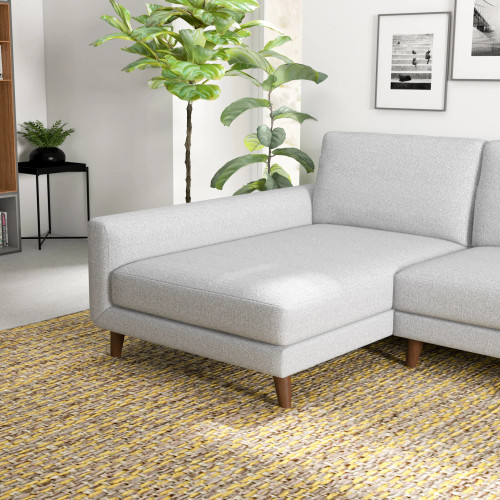 Bellaire Sectional Sofa - Light Grey Left  Facing | KM Home Furniture and Mattress Store | TX | Best Furniture stores in Houston