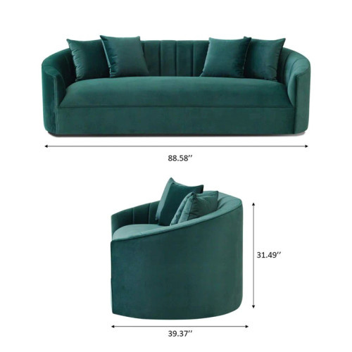 Kent Sofa -Green Velvet | KM Home Furniture and Mattress Store | Houston TX | Best Furniture stores in Houston