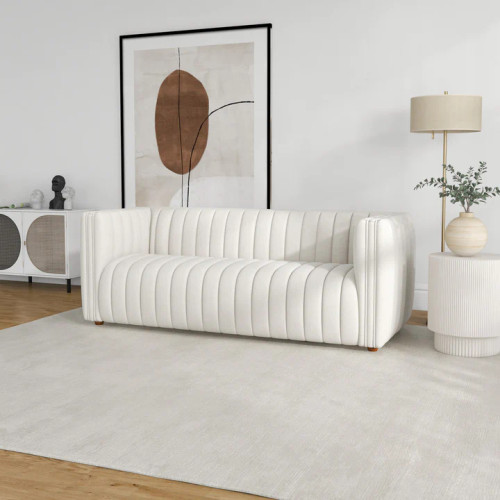 Rosslyn Sofa - White Boucle Couch | KM Home Furniture and Mattress Store | Houston TX | Best Furniture stores in Houston