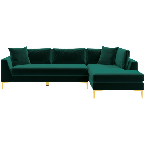 Milo Sectional Sofa - Green Right Chaise | KM Home Furniture and Mattress Store | TX | Best Furniture stores in Houston