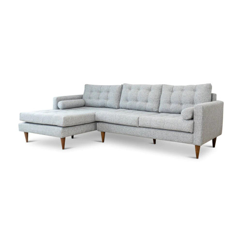 West Sectional Sofa - Grey Linen  Left Chaise | KM Home Furniture and Mattress Store | TX | Best Furniture stores in Houston