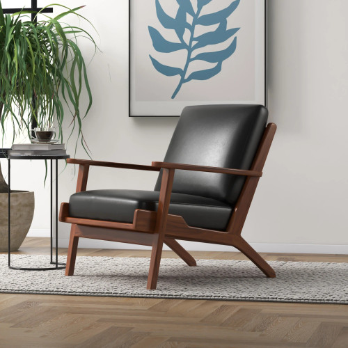 Kyle Arm Chair - Black Leather | KM Home Furniture and Mattress Store | Houston TX | Best Furniture stores in Houston