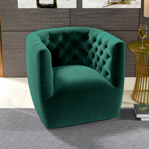 Lotte Gold Velvet Swivel Chair  | KM Home Furniture and Mattress Store | Houston TX | Best Furniture stores in Houston