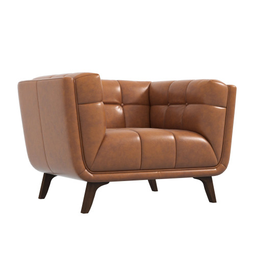 Kano Lounge Chair - Tan Leather | KM Home Furniture and Mattress Store | Houston TX | Best Furniture stores in Houston