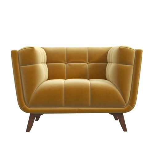 Kano Lounge Chair - Gold  Velvet | KM Home Furniture and Mattress Store | Houston TX | Best Furniture stores in Houston
