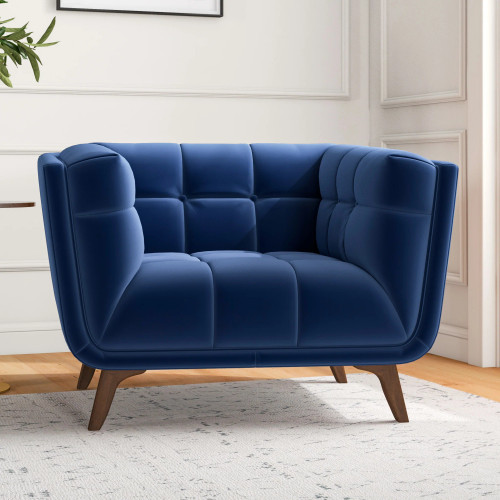 Kano Lounge Chair -  Navy Blue Velvet | KM Home Furniture and Mattress Store | Houston TX | Best Furniture stores in Houston