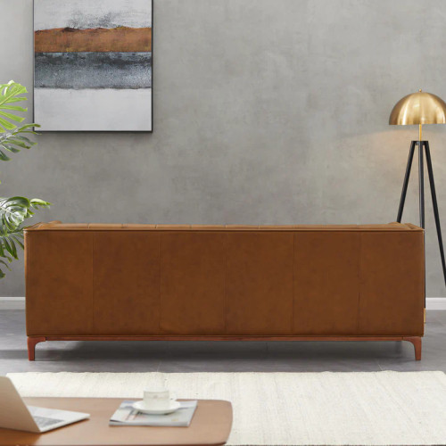 Kennedy Sofa - Cognac Leather  | KM Home Furniture and Mattress Store | Houston TX | Best Furniture stores in Houston