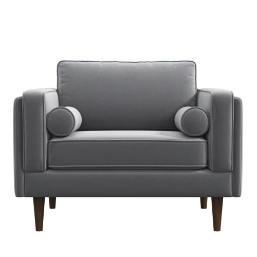 Fordham Lounge Chair (Grey Velvet) | KM Home Furniture and Mattress Store | Houston TX | Best Furniture stores in Houston