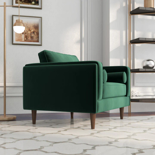 Fordham Green Velvet Lounge Chair  | KM Home Furniture and Mattress Store | Houston TX | Best Furniture stores in Houston