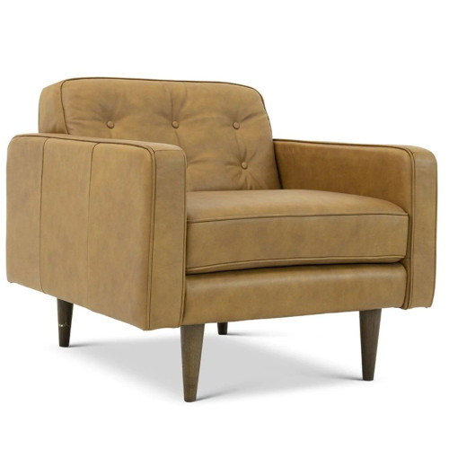 Broxton Leather Lounge Chair (Tan) | KM Home Furniture and Mattress Store | Houston TX | Best Furniture stores in Houston