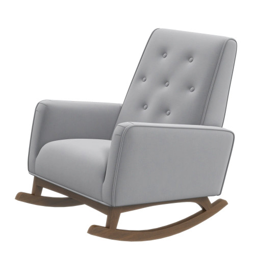 Windsor Grey Fabric Rocking Chair  | KM Home Furniture and Mattress Store | Houston TX | Best Furniture stores in Houston