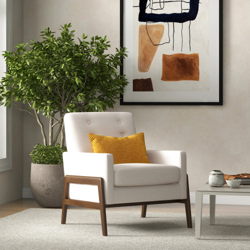 Stella Lounge Chair - Beige | KM Home Furniture and Mattress Store | Houston TX | Best Furniture stores in Houston