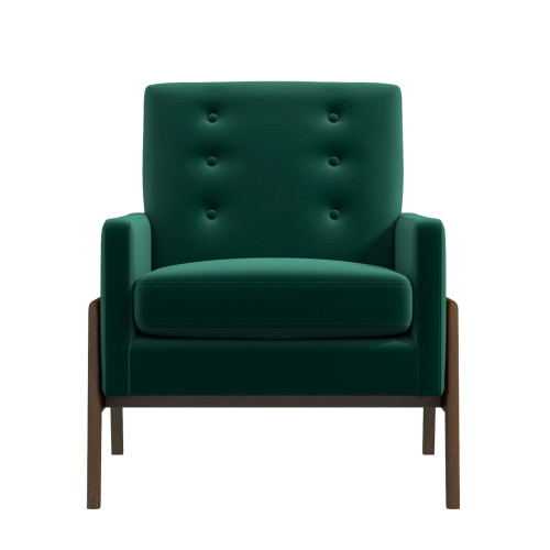 Stella Lounge Chair - Emerald Green Velvet | KM Home Furniture and Mattress Store | Houston TX | Best Furniture stores in Houston