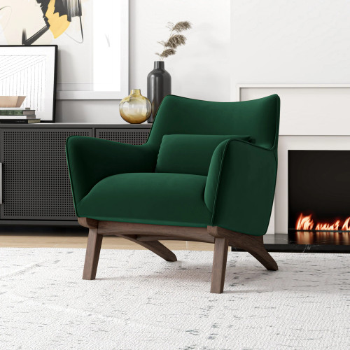 Casper Lounge Chair - Dark Green Velvet | KM Home Furniture and Mattress Store | Houston TX | Best Furniture stores in Houston
