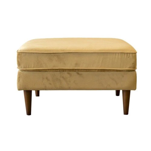 Fordham Ottoman - Gold  Velvet | KM Home Furniture and Mattress Store | Houston TX | Best Furniture stores in Houston