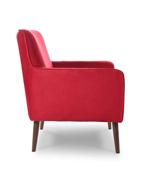 Swindon Lounge Chair - Red Velvet | KM Home Furniture and Mattress Store | Houston TX | Best Furniture stores in Houston